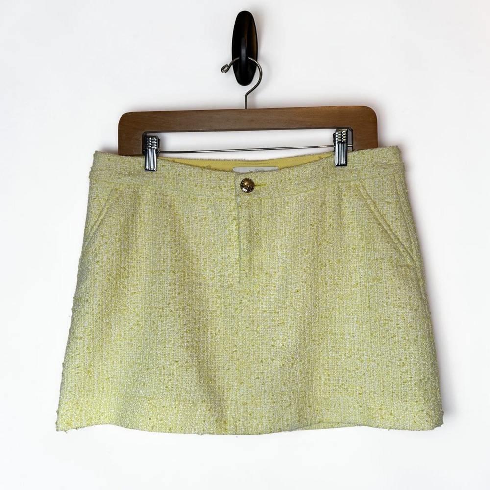 Lilly Pulitzer Colette Boucle Mini Skort Finch Yellow‎ Preppy Resort Wear Size 8
